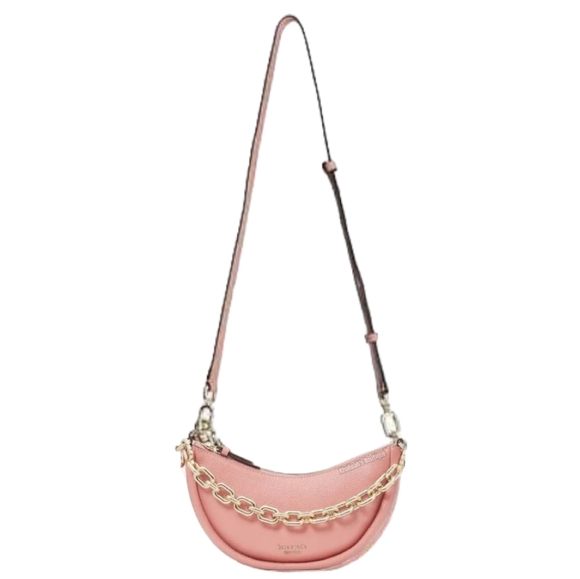 kate spade Handbags - NWT! NEW! Kate Spade Convertible Crossbody Smile Bag Pink Leather Gold Chain
